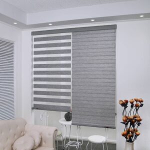 Zebra Blinds for Windows Or Outdoor - Decor The Home - Grey Colour
