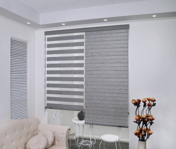 Zebra Blinds for Windows Or Outdoor - Decor The Home - Grey Colour